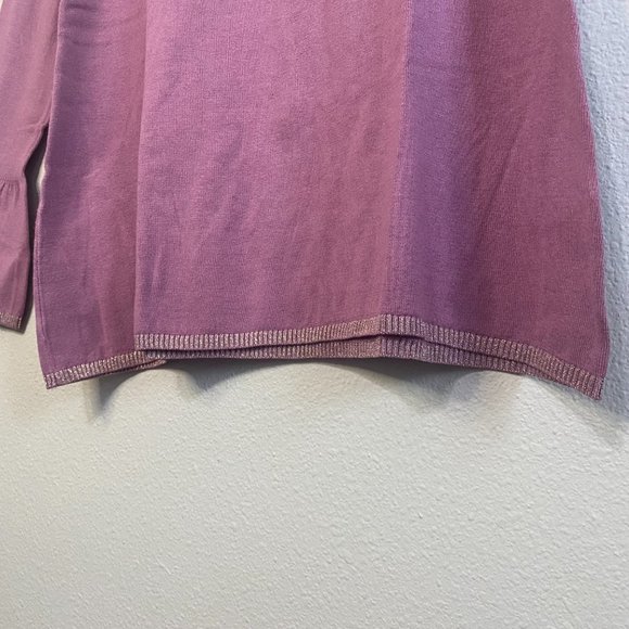 NWT Diane Gilman 2X Wine colored Long sleeve shirt.  w58 - Picture 4 of 11